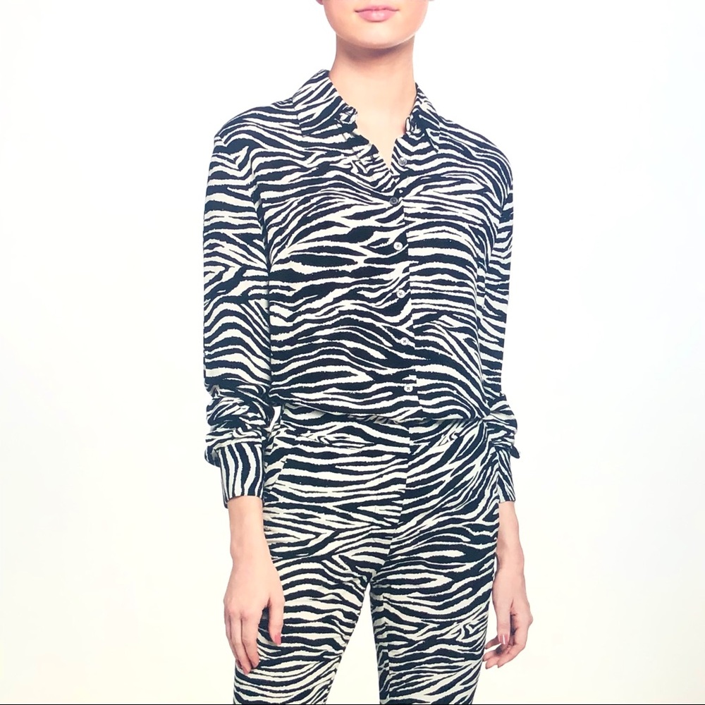 NWT Derek Lam 10 Crosby Kosma Slim Button Down